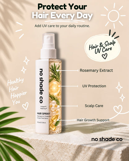 No Shade Co Rosemary UV Protection Hairspray | Everyday Hair Care with UV Protection