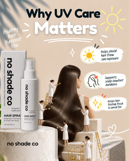 No Shade Co Rosemary UV Protection Hairspray | Everyday Hair Care with UV Protection